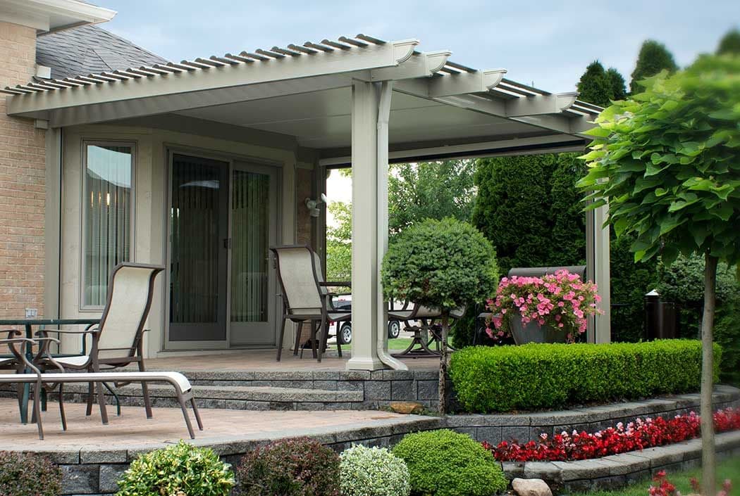 patio with pergola and outdoor seating